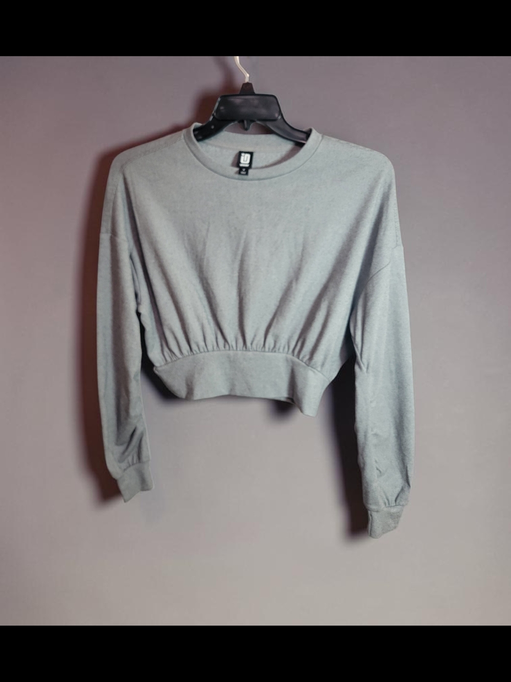 Ideology Cropped Crewneck Sweatshirt - Gray